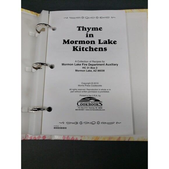 Thyme in Morman Lake Arizona Kitchens Cookbook Fire Department Auxiliary 2010 - Picture 7 of 16